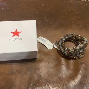 Women's Metal & Beaded Elastic Chunky C.A.K.E. Bracelet